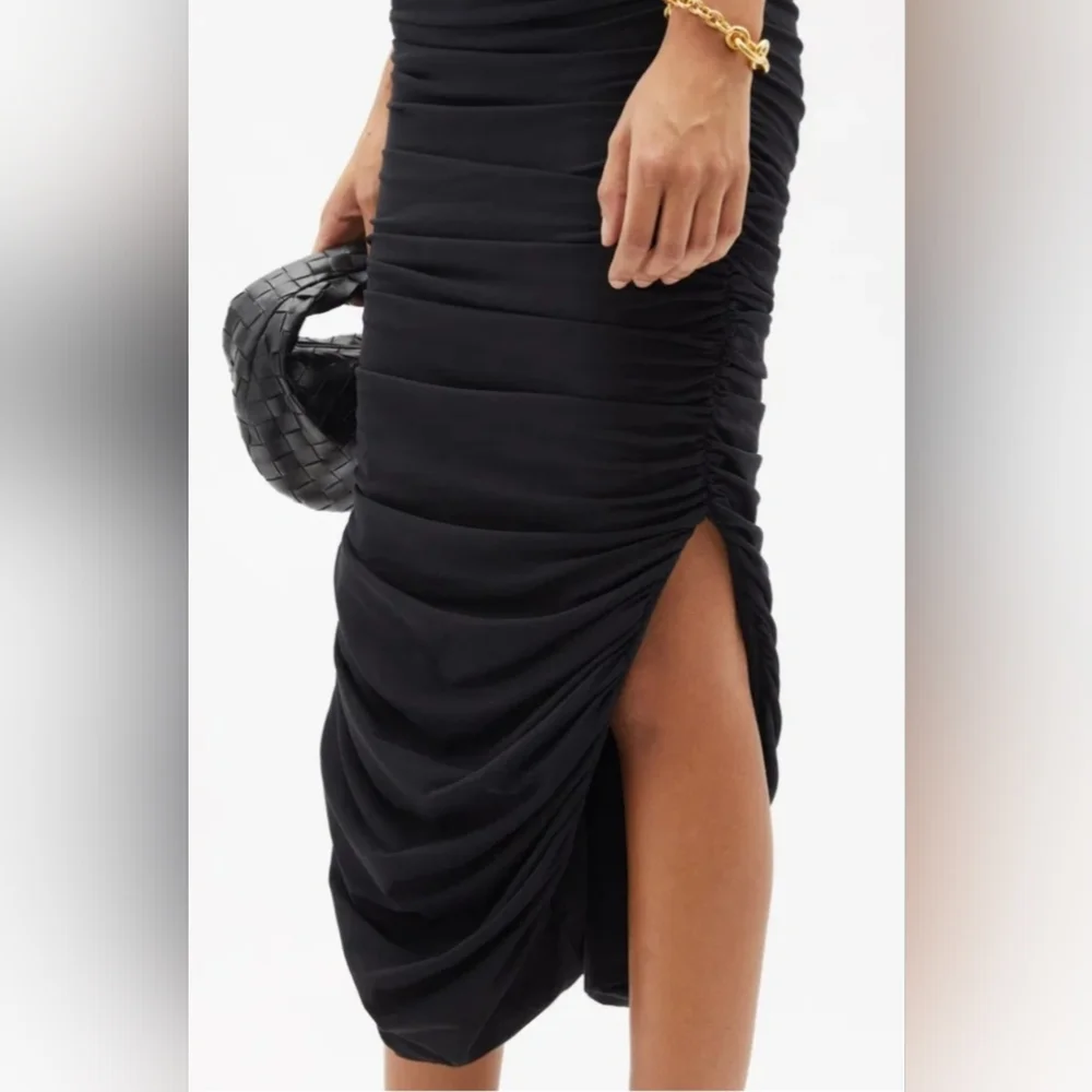 Khaite Black Spence dress in Italian stretch-cotton jersey Size Small - Picture 5 of 12